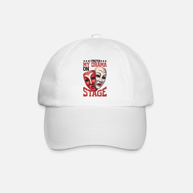 I Prefer My Drama On Stage 6 - Baseballkappe - Weiß/Weiß