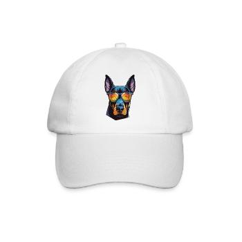 Doberman tête de chien cool - Casquette classique - blanc/blanc - Devant