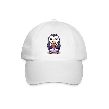 Adorable Penguin Colourful  - Baseball Cap - white/white - Front