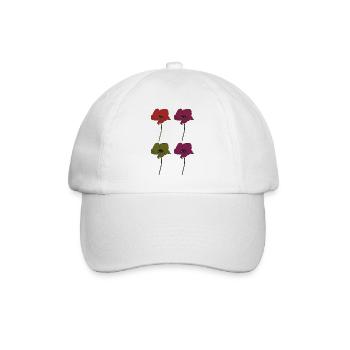 Poppy 4x - Baseball Cap - white/white - Front