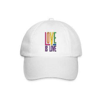 LGBTQ Pride Month - Love is Love - Baseball Cap - white/white - Front