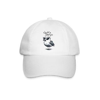 Watt’n Döntjes Coole Möwe Dicton bas allemand - Casquette classique - blanc/blanc - Devant