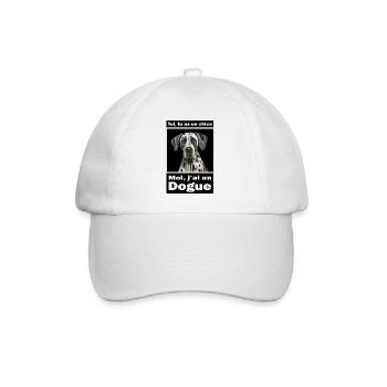 Moi, j'ai un Dogue - Casquette classique - blanc/blanc - Devant