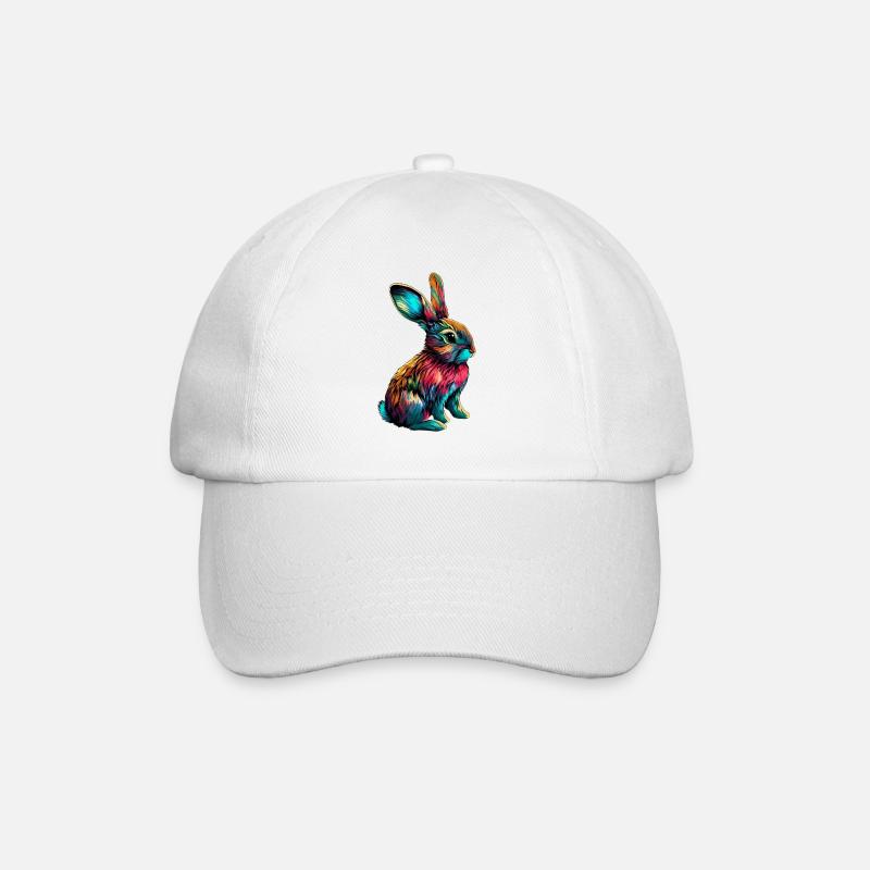 Kaninchen - Baseballkappe - Weiß/Weiß