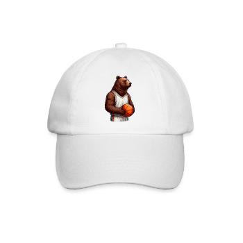 Ours Basket Ball Joueur - Casquette classique - blanc/blanc - Devant