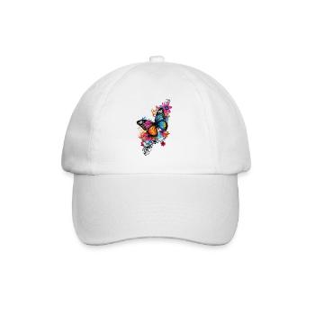 Butterfly Colorful Colorful Beautiful Art Nature - Baseball Cap - white/white - Front