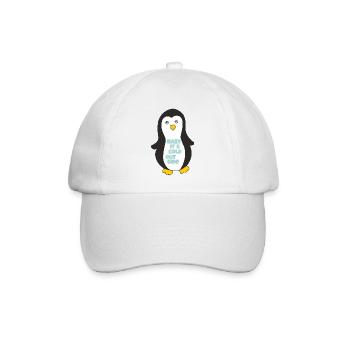 penguin baby its cold outside - Baseball Cap - white/white - Front