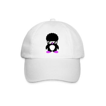 Funky Party Pinguin Sonnenbrille Cool Style Frisur - Baseballkappe - Weiß/Weiß - Vorne