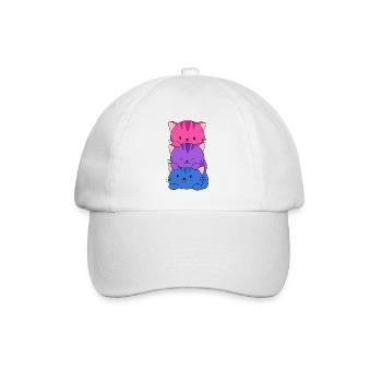 Chats bisexuels mignons LGBT bi - Casquette classique - blanc/blanc - Devant
