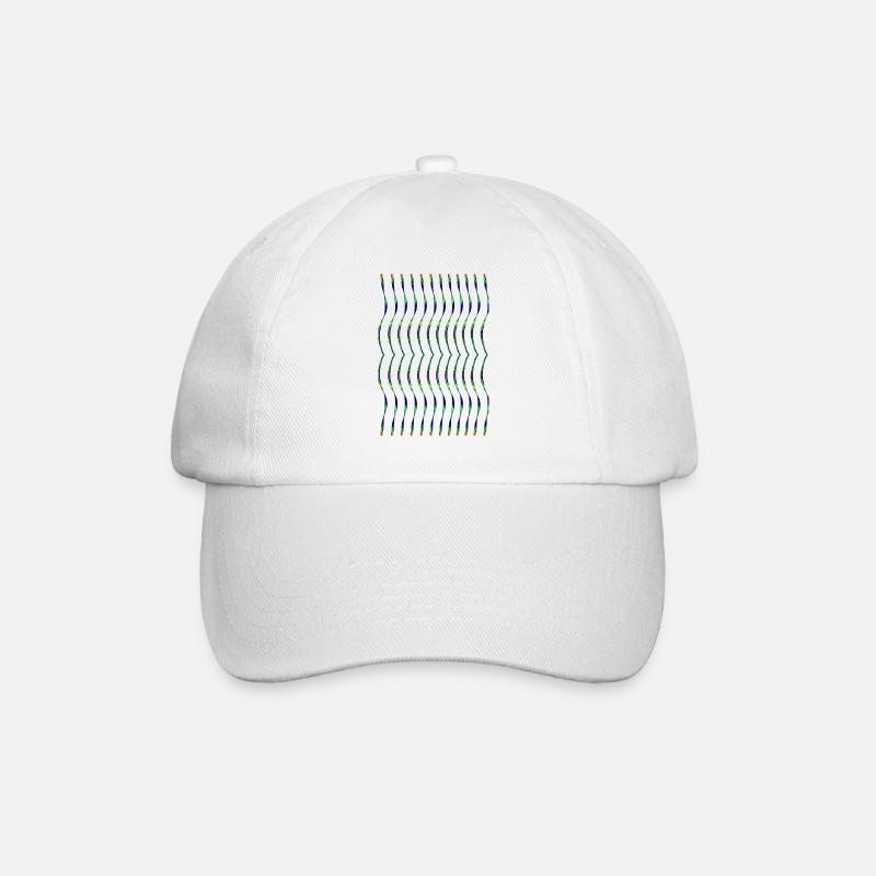 zigzag - Baseball Cap - white/white