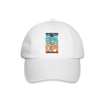 J’ai deux titres : Papi et Maman - Casquette classique - blanc/blanc - Devant