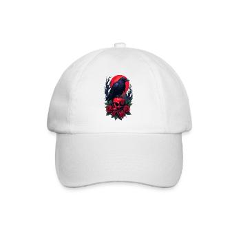 Majestätische Krähe - Baseballkappe - Weiß/Weiß - Vorne