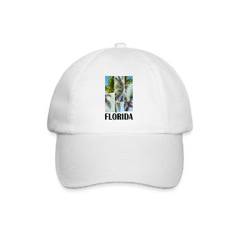 Floride États-Unis Miami Amérique Été Palmiers Plage - Casquette classique - blanc/blanc - Devant