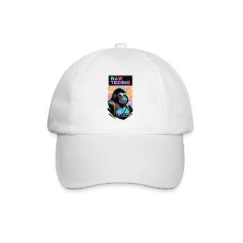 R A W Techno Gorilla - Baseballkappe - Weiß/Weiß - Vorne