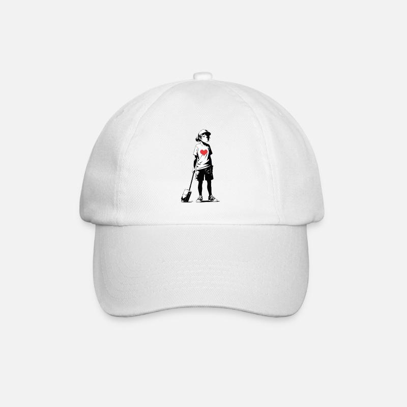 Streetart Mädchen 4534922 - Baseballkappe - Weiß/Weiß