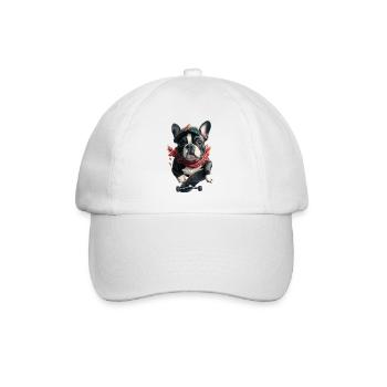 Bulldog Skater - Casquette classique - blanc/blanc - Devant