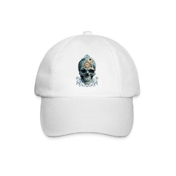 The Skull of Time: Roman Numerals - Baseball Cap - white/white - Front