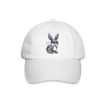 Happy Easter - Osterhase - Osterei - Geschenk - Baseballkappe - Weiß/Weiß - Vorne