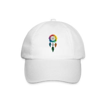 Träume fangen, Farben fließen - Baseballkappe - Weiß/Weiß - Vorne