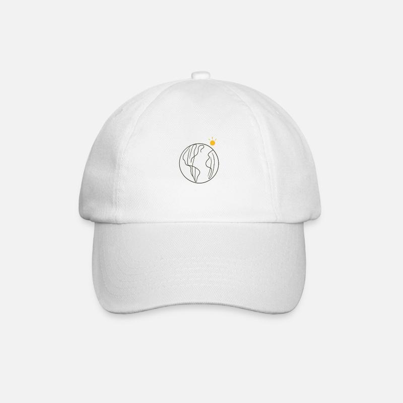 Erde - Baseballkappe - Weiß/Weiß