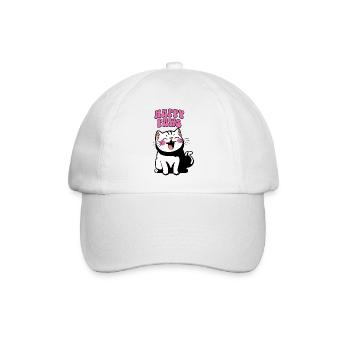 Le chat heureux, chat cute - Casquette classique - blanc/blanc - Devant