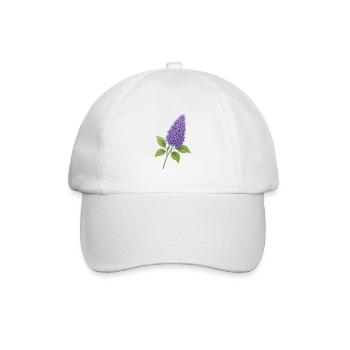 Fliederblüte – zarte Frühlingspracht - Baseballkappe - Weiß/Weiß - Vorne