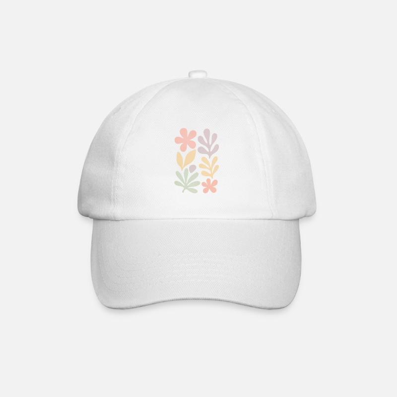 Floral harmony – soft pastel shades - Baseball Cap - white/white