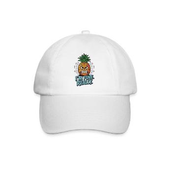 Sarcasm with pineapple - I'm okay. Really! - Baseball Cap - white/white - Front