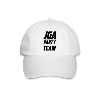 JGA Party Team Junggesellenabschied - Baseballkappe - Weiß/Weiß - Vorne