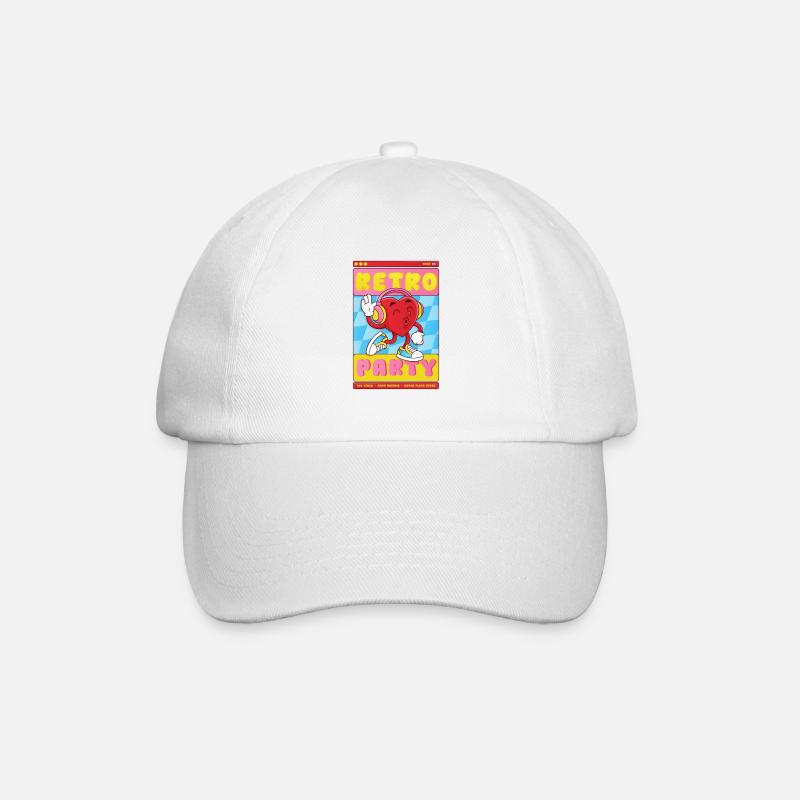 Retro Party - Baseball Cap - white/white