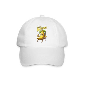 alles Banane lustige Sprüche Comicstyle chillen - Baseballkappe - Weiß/Weiß - Vorne