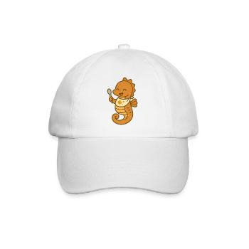 Snack fun with seahorses - Baseball Cap - white/white - Front