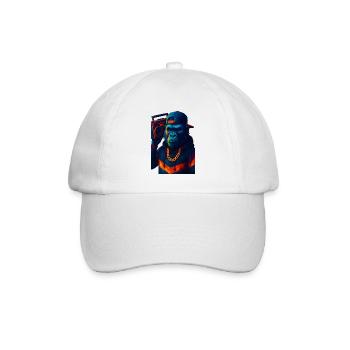 WPAP Style Animals - Gorilla Hip Hop Outfit Boombox - Casquette classique - blanc/blanc - Devant