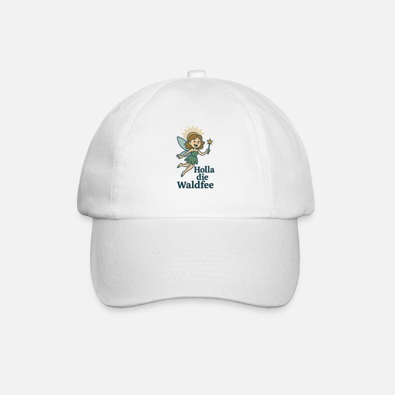 Holla die Waldfee - Baseballkappe - Weiß/Weiß