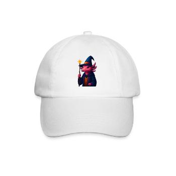 WPAP Animals - Axolotl Wizard Coat Wizard Hat - Baseball Cap - white/white - Front