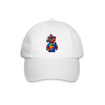 WPAP Polygon Style Animals - Clownfish with Bow Tie - Baseball Cap - white/white - Front