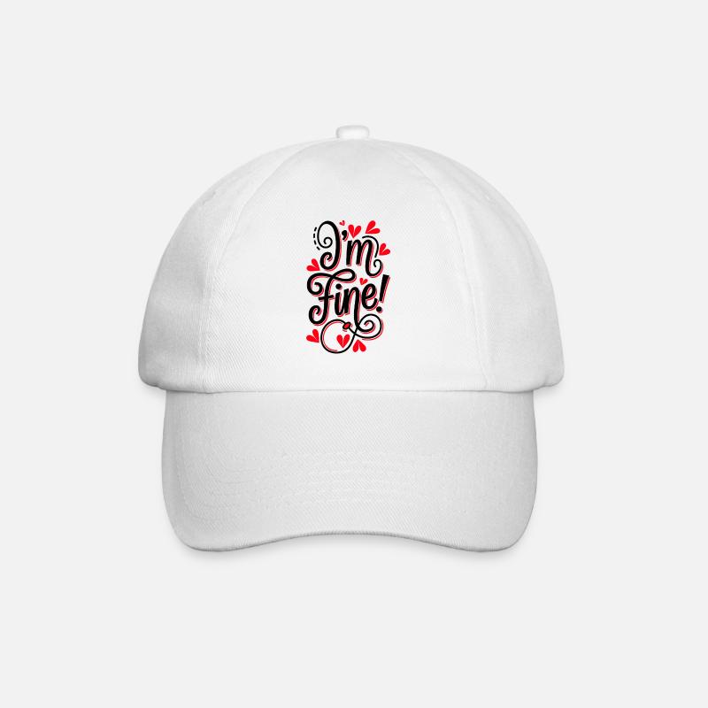 Im Fine - Baseballkappe - Weiß/Weiß
