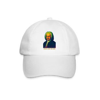 WPAP Polygon Portrait Johann Sebastian Bach - Casquette classique - blanc/blanc - Devant