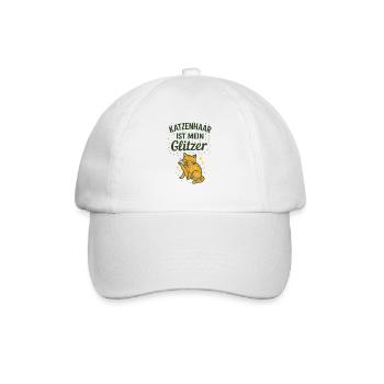 Les poils de chat sont mes paillettes - Casquette classique - blanc/blanc - Devant