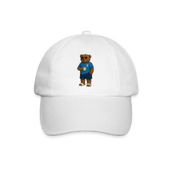 Bear exercise with Italian motif - Baseball Cap - white/white - Front
