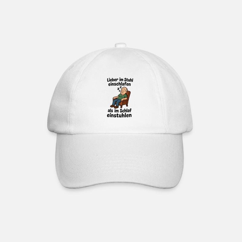 Stuhl einschlafen einstuhlen - Baseballkappe - Weiß/Weiß
