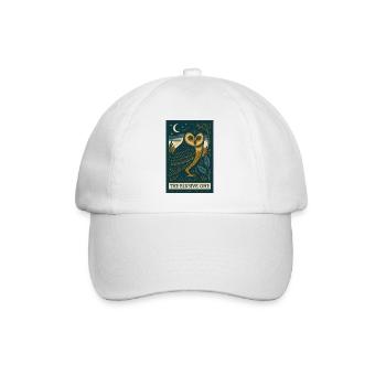 Mystic Owl Under Night Sky - Baseball Cap - white/white - Front