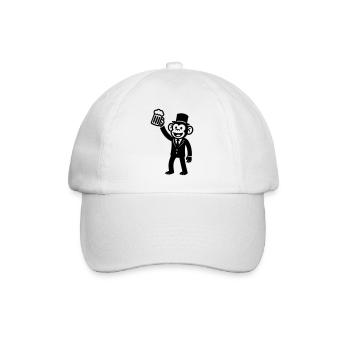 Bière de la fête de garçon singe - Casquette classique - blanc/blanc - Devant