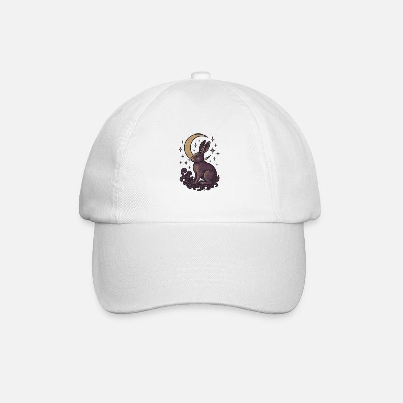 Himmlischer Hase Mystische Illustration - Baseballkappe - Weiß/Weiß