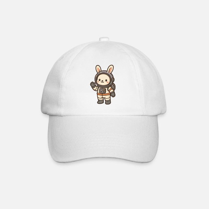 Lapin de l'espace avec casque d'astronaute - Casquette classique - blanc/blanc
