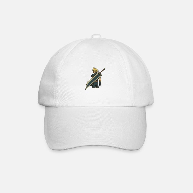 ff7 - Baseball Cap - white/white