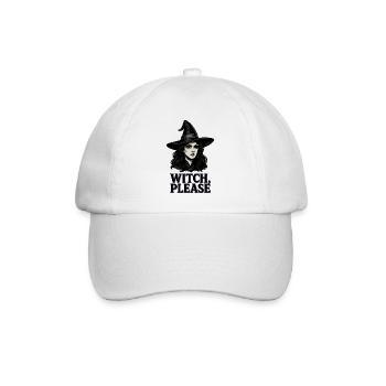 Hexe bitte lustiges Halloween Design für Frauen - Baseballkappe - Weiß/Weiß - Vorne