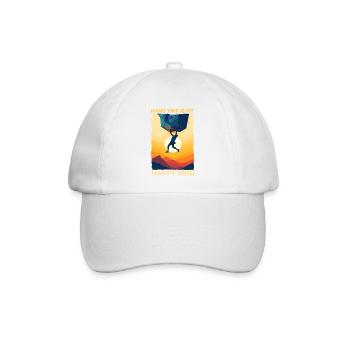 Abenteuerliche Kletterzeit Motiv - Baseballkappe - Weiß/Weiß - Vorne