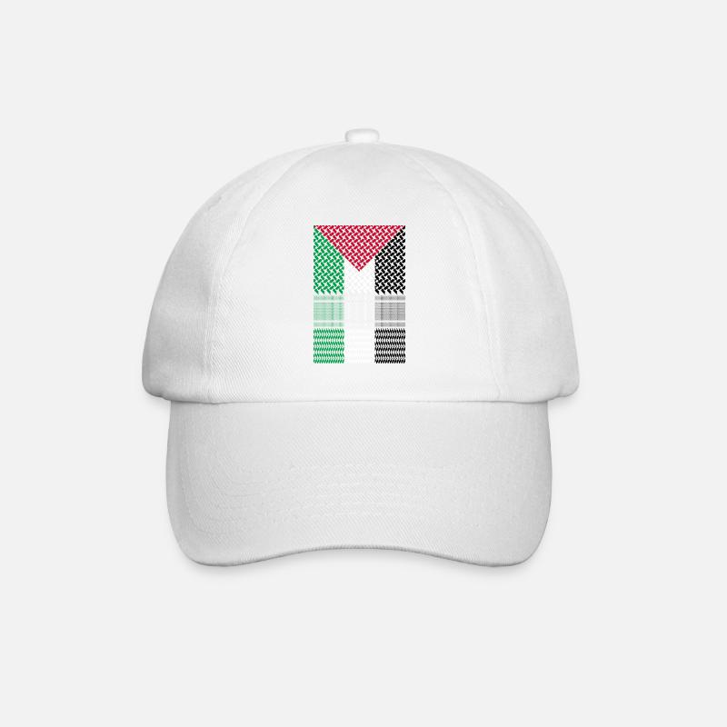 Palestinian flag - Baseball Cap - white/white