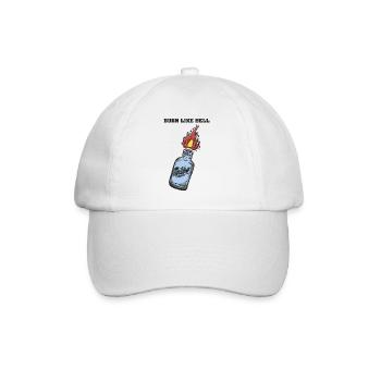 Fiery Motifs Bottle with Flame - Baseball Cap - white/white - Front